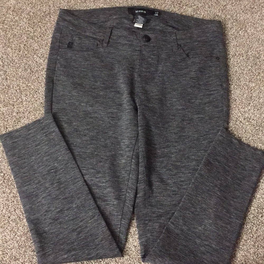 Torrid skinny du pont black gray plus size